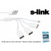 S-link IP-532 Usb to 3 Port Usb Hub + iPad4/Mini Data+ Şarj Kablosu