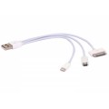 S-link SL-IP52 Usb to iPhone 4/5G+Micro 5pin + Samsung Tablet Çevirici Kablo