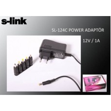 S-link SL-124C 12V 1A 5 Uçlu Universal Modem Adaptör