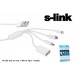 S-link IP-533 Usb to Usb + Micro 5pin + iPad4/Mini Çevirici Kablo