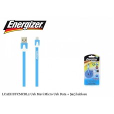 Energizer LCAEHUFCMCBL2 Usb Mavi Micro Usb Data + Şarj kablosu