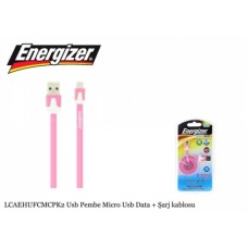 Energizer LCAEHUFCMCPK2 Usb Pembe Micro Usb Data + Şarj kablosu