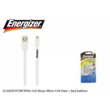 Energizer LCAEHUFCMCWH2 Usb Beyaz Micro Usb Data + Şarj kablosu