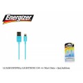 Energizer LCAEHUSYIPBL2 LIGHTNING Usb 1m Mavi Data + Şarj kablosu