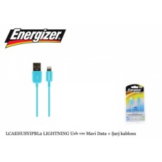 Energizer LCAEHUSYIPBL2 LIGHTNING Usb 1m Mavi Data + Şarj kablosu