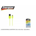 Energizer LCAEHUSYIPGR2 LIGHTNING Usb 1m Yeşil Data + Şarj kablosu