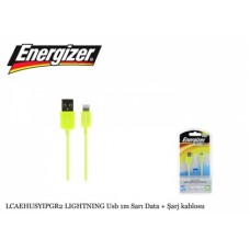 Energizer LCAEHUSYIPGR2 LIGHTNING Usb 1m Yeşil Data + Şarj kablosu