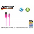 Energizer LCAEHUSYIPPK2 LIGHTNING Usb 1m Pembe Data + Şarj kablosu