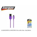 Energizer LCAEHUSYIPPU2 LIGHTNING Usb 1m Mor Data + Şarj kablosu