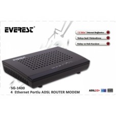 Everest SG-1400 Ethernet 4 Port Bridge Uyumlu Adsl 2/2+ Modem