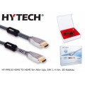 Hytech HY-PP810 HDMI TO HDMI 5m Altın Uçlu 24K 1.4 Ver. 3D Kablosu