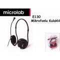 Microlab E130 Siyah Mikrofonlu Kulaklık