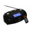 Mikado MD-170FM Siyah Usb+SD+Fm Destekli Alarm ve Saatli Mini Müzik Seti