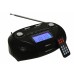 Mikado MD-170FM Siyah Usb+SD+Fm Destekli Alarm ve Saatli Mini Müzik Seti
