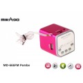 Mikado MD-666FM Pembe Fm Destekli Mavi Işıklı Müzik Kutusu