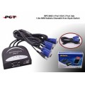Pct MPC4602 4 Port VGA 2 Port Usb 1.8m M/M Kablolu Otomatik Kvm Siyah Switch