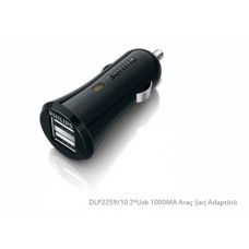 Philips DLP2259/10 2*Usb 1000MA Araç Şarj Adaptörü