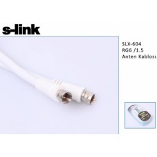 S-link SLX-604 1.5m Three Shield RG6 Uydu Anten Kablosu