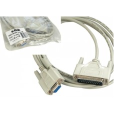S-link SL-DB925 DB9F TO DB25m 9c+A 28AWG 2m RS232 Kablosu