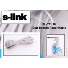S-link SL-TEL10 10mt Telefon Poşet Kablo