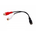 S-link SL-358 15cm 3.5 F to 2 RCA F Stereo Kablosu
