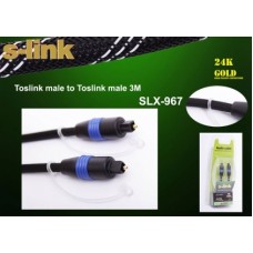 S-link SLX-967 3m Gold Kılıflı Optik Ses Kablosu