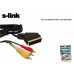 S-link SLX-225 SCART TO 3RCA 1.5m Gold Kablo