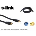 S-link H-18 HDMI TO HDMI 1.8m Koruma Kılıflı 1.4 Ver. 3D Kablo