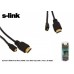 S-link SLX-917 HDMI M to Micro HDMI 1.5m Altın Uçlu 24K 1.4 Ver. 3D Kablo