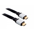 S-link SLX-M543 HDMI TO HDMI 3m Altın Uçlu 24K+Metal Kon.Flat 1.4 Ver. 3D Kablo