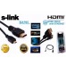 S-link SLX-915 HDMI M to Micro HDMI 1m Altın Uçlu 24K 1.4 Ver. 3D Kablo