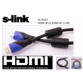 S-link SL-H215 HDMI TO HDMI 15m Gold Kablo