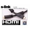 S-link SL-H200 HDMI TO HDMI 20m Gold Kablo