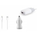 S-link IP-547 iPhone 5 1000MA 3 in 1 Ev+Araç+Data Şarj Kablosu