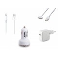 S-link IP-5550 iPad 2/3/4/Mini 2000MA 4 in 1 Ev+Araç+Data Şarj Kablosu