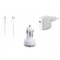 S-link IP-5510 iPad 4/Mini 2000MA 3 in 1 Ev+Araç+Data Şarj Kablosu