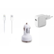 S-link IP-5510 iPad 4/Mini 2000MA 3 in 1 Ev+Araç+Data Şarj Kablosu