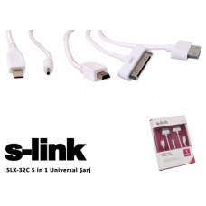 S-link SLX-32C 5 in 1 Universal iPhone+Samsung+Kam.+Nokia Şarj