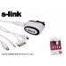 S-link SLX-22C 1000MA 220V Universal 4 in 1 iPhone4+Samsung+Kamera Şarj