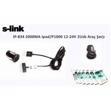 S-link IP-834 2000MA Ipad/P1000 12-24V 2Usb Araç Şarjı
