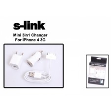 S-link SLX-44A 3G/3GS/4G Mini 3 in 1 Şarj
