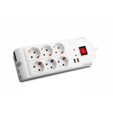 S-link SPG78-6-15 1.5m 6 lı Akım Kor.2*Usb 1000Joul Priz Çoklayıcı