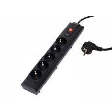 S-link SPG-5-15 1.5m 5Li Akım Kor. Siyah Priz