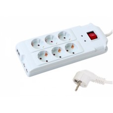 S-link SPG77-6-15 1.5m 6 li Akım Korumalı Beyaz Priz Çoklayıcı