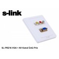 S-link SL-PRZ16 VGA + AV Kanal Üstü Priz