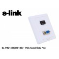 S-link SL-PRZ14 HDMI(180) + VGA Kanal Üstü Priz