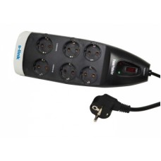 S-link SPGX-66 2m 6 lı Akım Korumalı Siyah Priz Çoklayıcı