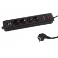S-link SPG4+U 1.8m 4 lü + 2 Usb Akım Koruyuculu Priz