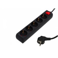 S-link SPG8-5-30 3m 5 li Akım Korumalı Siyah Priz