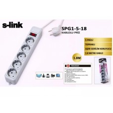 S-link SPG1-5-18 1.8m 5Li Akım Kor. Priz